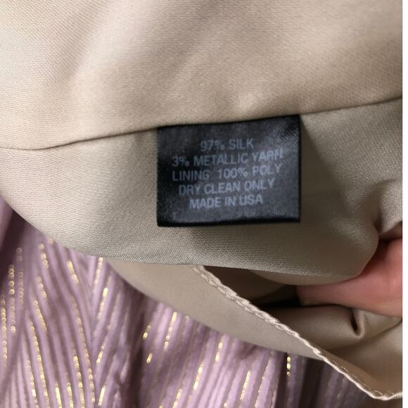 Alice & Trixie by Angela George Top Womens XS Metallic Pink V-Neck Ruffle Sleeve - Picture 7 of 8